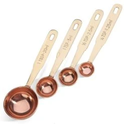 Academy Home Goods - Copper-Plated Measuring Spoon Set 4pce